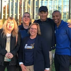 Kristi Durette, center, with four other SNHU community members at the All Class Reunion