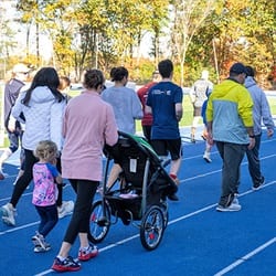 A group of runners and walkers particpating in the 5K Fun Run/Walk.