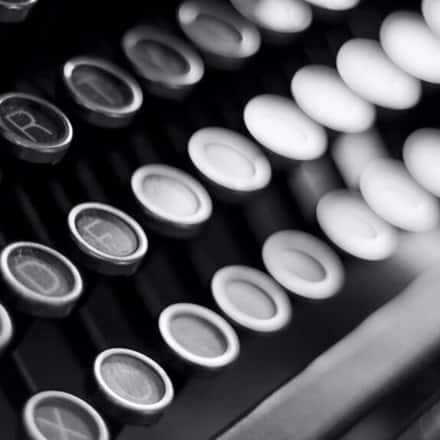 Close up of typewriter keys