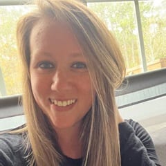 Casey Saunders, a military spouse and a recipient of a full-tuition scholarship to SNHU