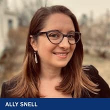 Ally Snell with the text Ally Snell