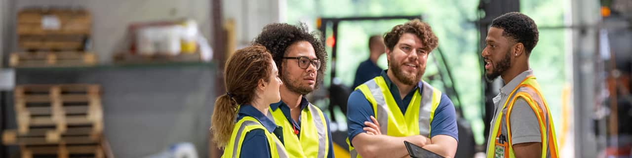 Matthew Searight working in Amazon Distribution Center