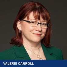 Valerie Carroll and the text Valerie Carroll.