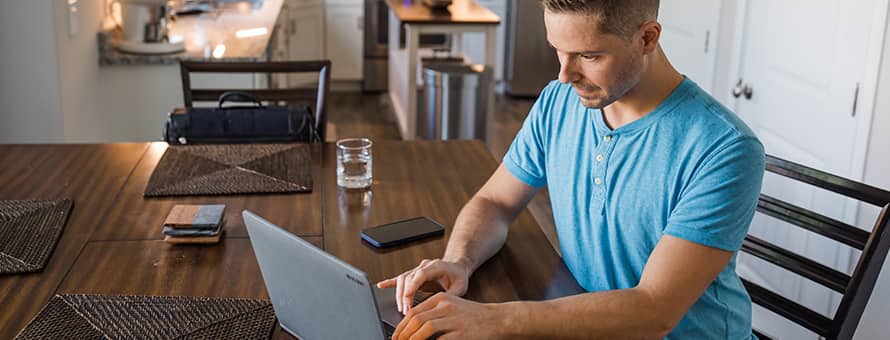 A student working on an assignment
