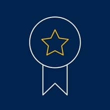 A certificate award icon