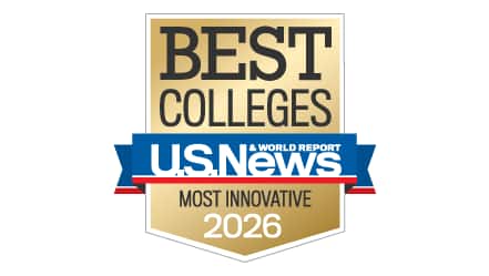 Most Innovative Best Colleges badge.
