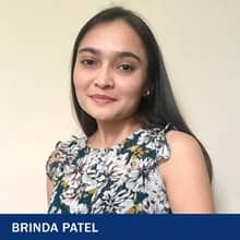 Brinda Patel with the text Brinda Patel