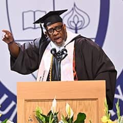 David V. Shelton Sr. '25, a cum laude bachelor's in psychology graduate from SNHU