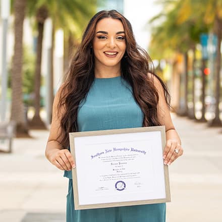 Deonna Purrazzo, a 2023 graduate from SNHU who earned her bachelor of arts degree in history.