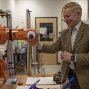 Dr. Kirk Kolenbrander in an engineering lab at CETA.