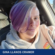 Gina Llanos Cramer with the text Gina Llanos Cramer
