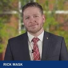 Dr. Rick Mask and the text Rick Mask.