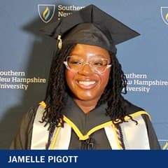 Jamelle Pigott, a 2023 associate's in business administration graduate from SNHU.