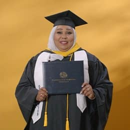 Jamila Aithammousaid, a 2024 graduate from SNHU who earned her bachelor of science in nursing degree.