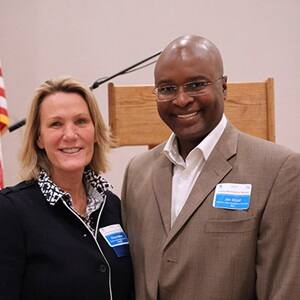 Dr. Chery Wilkie and Dr. Jan Wyatt at Leading Manchester to Recovery opioid symposium.