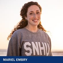 Mariel Embry with the text Mariel Embry 