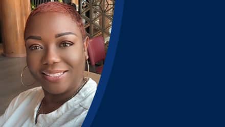 Martine Georges-Powell, a UMA graduate with a BS in Healthcare Administration and MBA from SNHU.