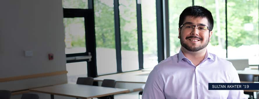 Sultan Ahkter with text Sultan Ahkter '19