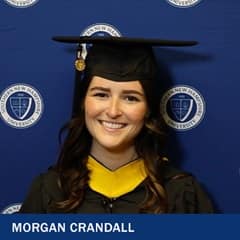 Morgan Crandall, a 2022 graduate from SNHU with a bachelor's in business administration