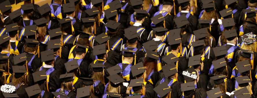 Students at commencement