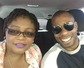Sallan Francis and her husband 