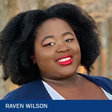 Raven Wilson, a 2023 graduate of the BS in Computer Science program with a concentration in Software Engineering.