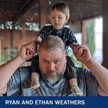 Ryan and Ethan Weathers with the text Ryan and Ethan Weathers