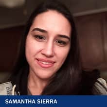 Samantha Sierra with the text Samantha Sierra