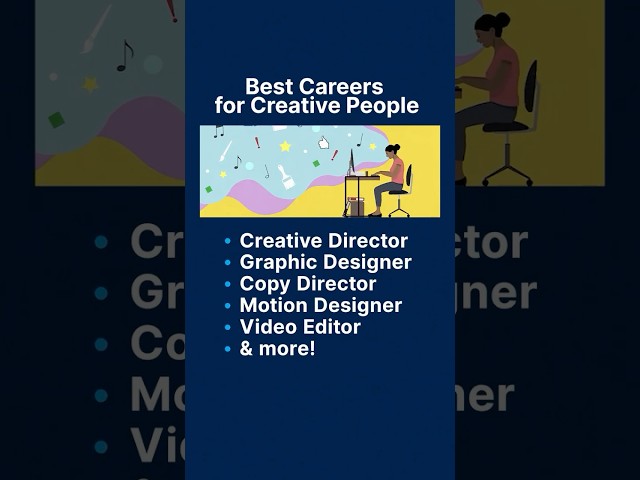 Types of jobs for creative people that you should know about 🎬🎨️✍️🎥 #shorts