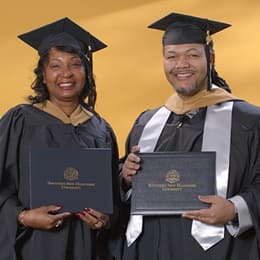 Sherita Dawkins and Rodney Burford, cousins who both earned their MBA's at SNHU in 2024.