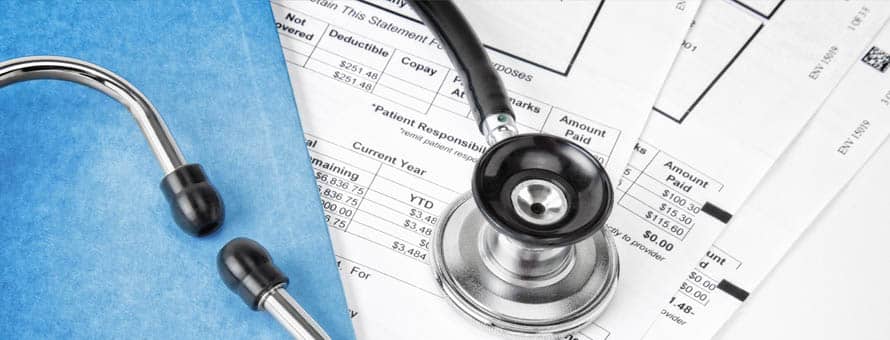 Stethoscope and medical billing and coding