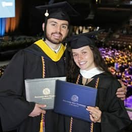 Husband and wife duo Ryan Leite, left, a health sciences graduate, and Syndey Leite, right, a general studies graduate.