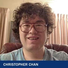 Christopher Chan and the text Christopher Chan.